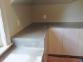 the counters follw the cabinets much as a ribbon follows a box